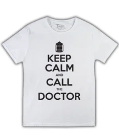 Keep Calm and Call The Doctor на белой